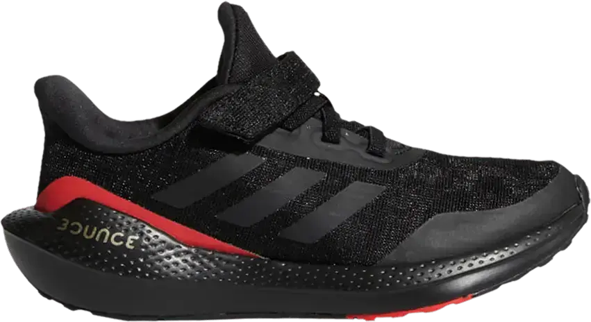  Adidas EQ21 Run Velcro J &#039;Black Vivid Red&#039;