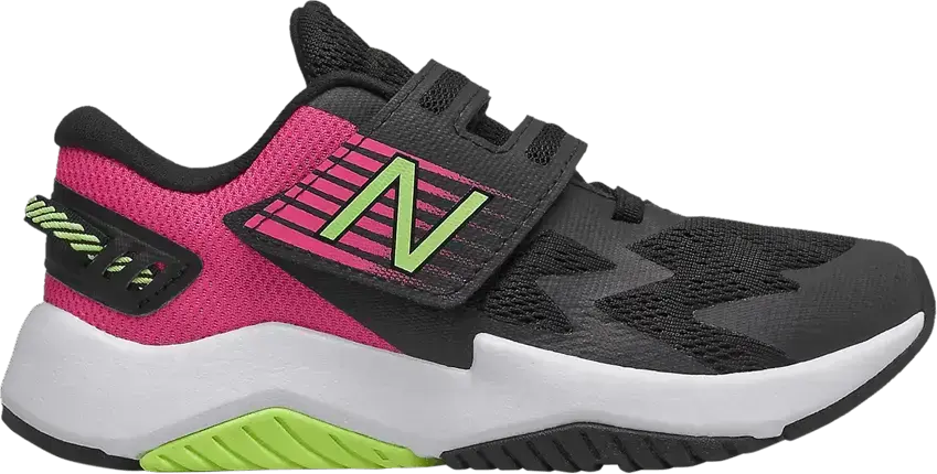  New Balance Rave Run Little Kid Wide &#039;Black Pink Glow&#039;