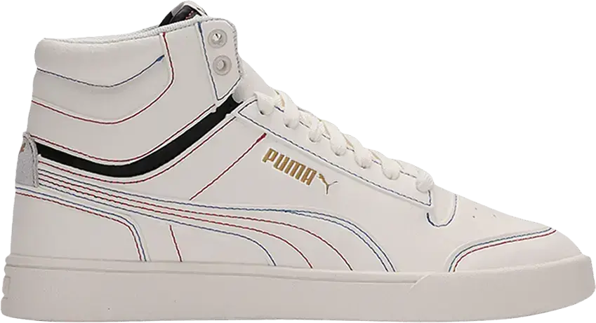 Puma Shuffle Mid &#039;White Multi Stitch&#039;