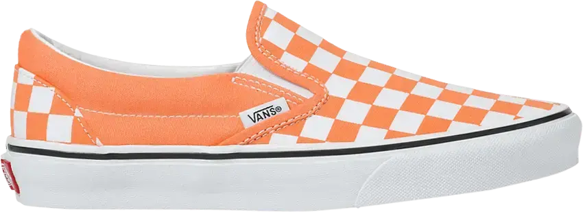  Vans Classic Slip-On &#039;Checkerboard - Cadmium Orange&#039;