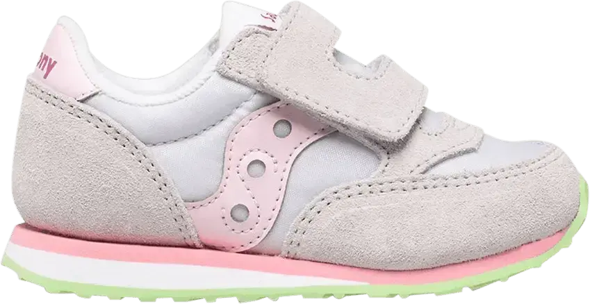  Saucony Jazz Hook &amp; Loop Little Kid &#039;Grey Pink&#039;