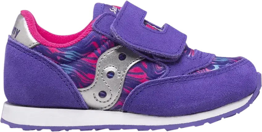  Saucony Jazz Hook &amp; Loop Little Kid &#039;Purple Swirl&#039;