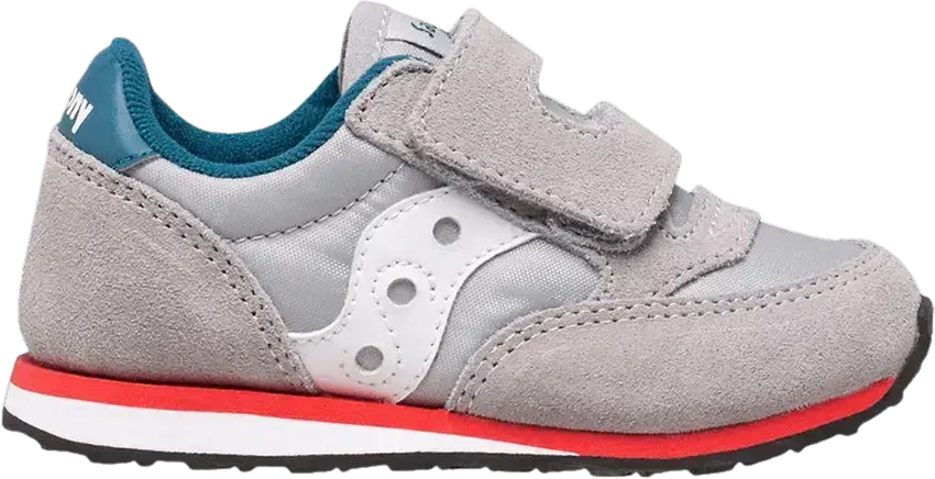  Saucony Jazz Hook &amp; Loop Little Kid &#039;Grey Blue Red&#039;