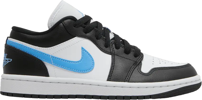  Jordan 1 Low Black University Blue White (Women&#039;s)