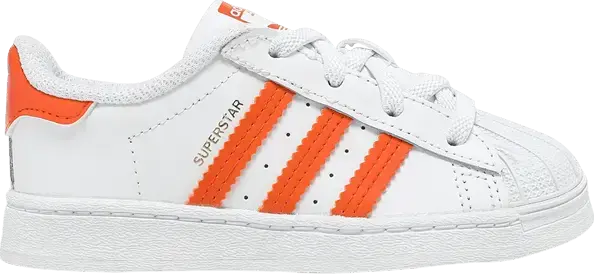  Adidas Superstar Infant &#039;White Orange&#039;
