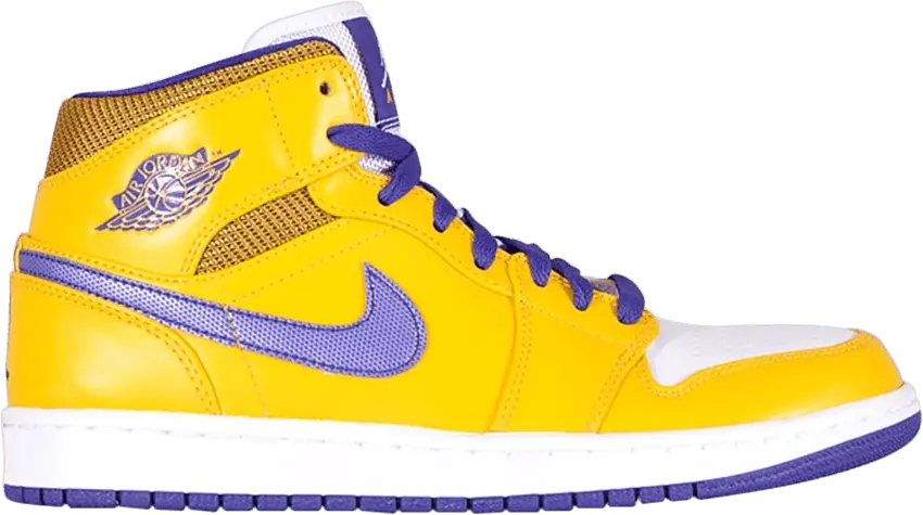  Jordan 1 Mid Lakers