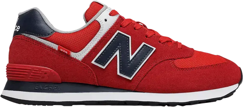  New Balance 574 2E Wide &#039;Team Red&#039;