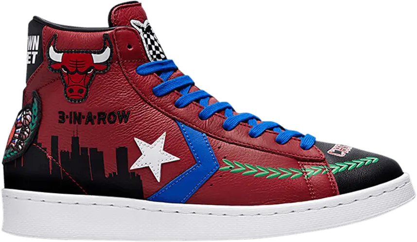  Converse Chinatown Market x Pro Leather High &#039;Bulls Championship Jacket&#039;