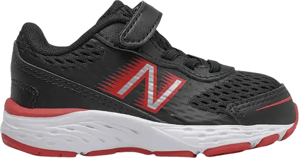 New Balance 680v6 Hook &amp; Loop Toddler Wide &#039;Black Team Red&#039;