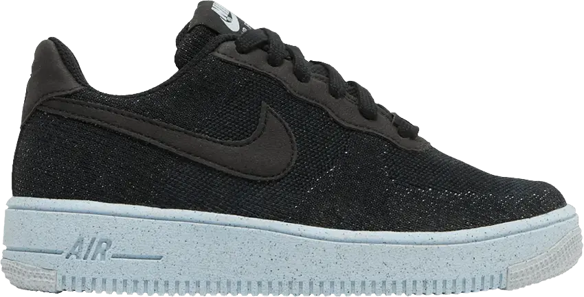  Nike Air Force 1 Crater Flyknit GS &#039;Black Chambray Blue&#039;