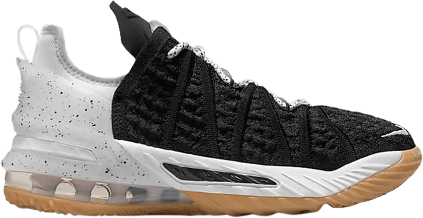  Nike LeBron 18 Black White Gum (GS)