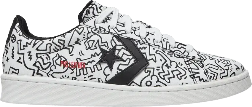  Converse Pro Leather Ox Keith Haring White