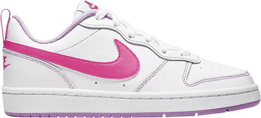  Nike Court Borough Low 2 GS &#039;White Hyper Pink&#039;