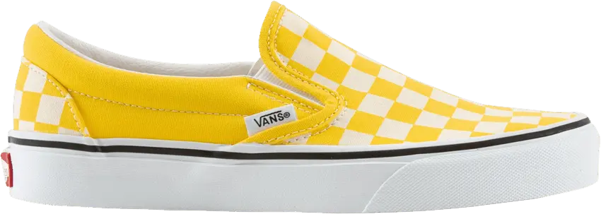  Vans Classic Slip-On &#039;Checkerboard - Cyber Yellow&#039;