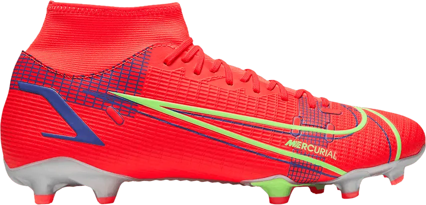  Nike Mercurial Superfly 8 Academy MG Bright Crimson Indigo Burst