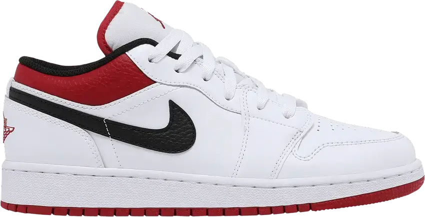  Jordan 1 Low White Gym Red (GS)