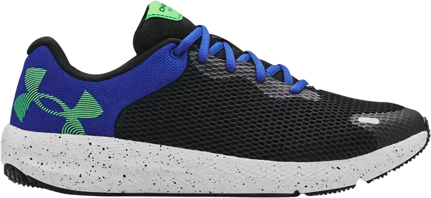  Under Armour Charged Pursuit 2 &#039;Big Logo Speckle - Black Blue Green&#039;