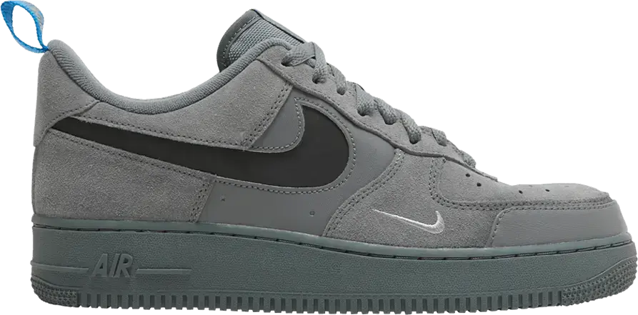  Nike Air Force 1 Low Cut Out Swoosh Grey