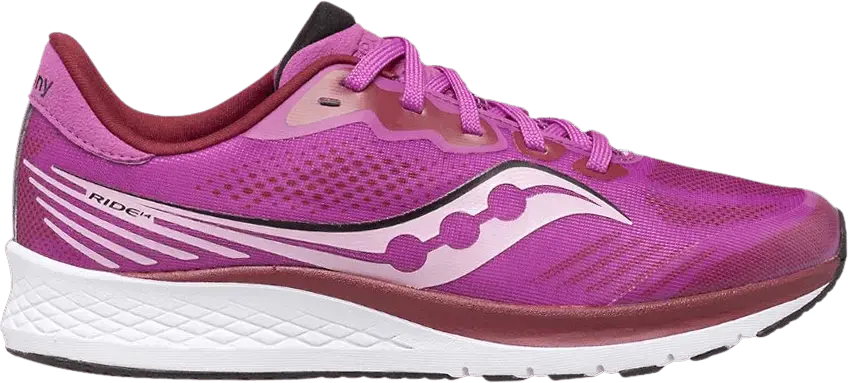  Saucony Ride 14 Big Kid &#039;Pink&#039;