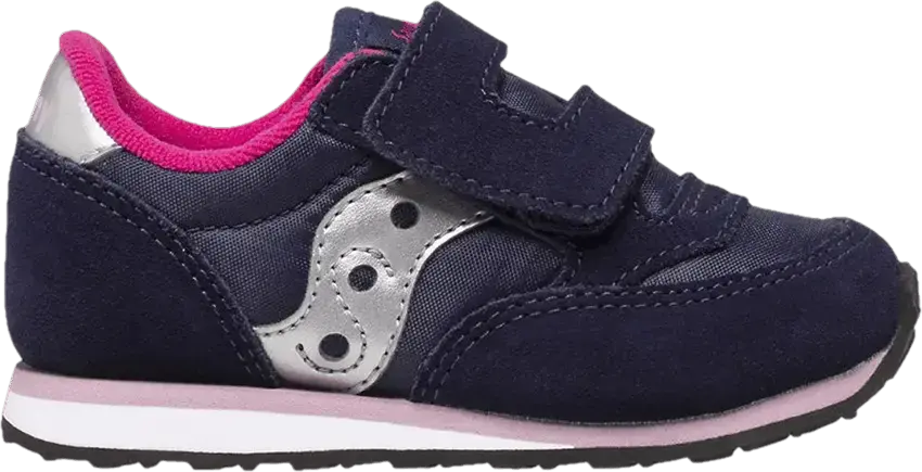  Saucony Jazz Hook &amp; Loop Little Kid &#039;Navy Pink&#039;