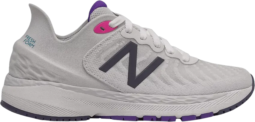  New Balance Fresh Foam 860v11 Big Kid Wide &#039;White Deep Violet&#039;