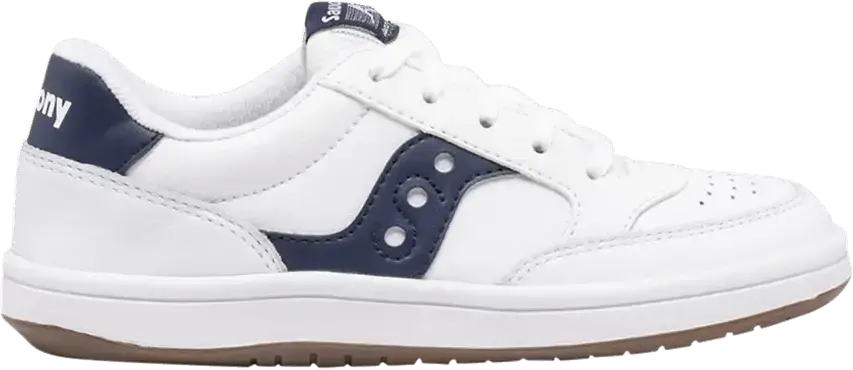  Saucony Jazz Court Big Kid &#039;White Navy&#039;