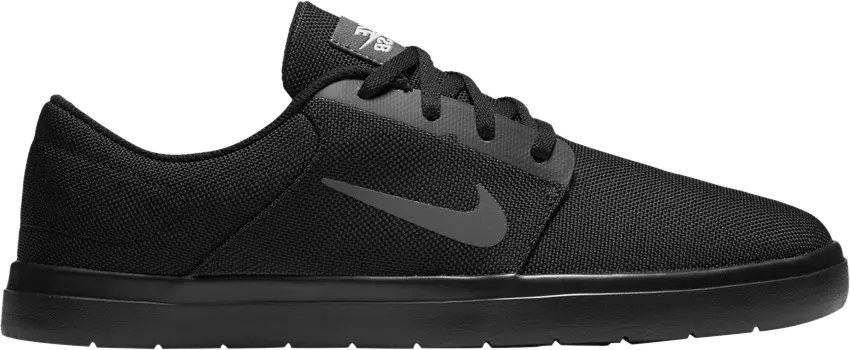  Nike SB Portmore Ultralight Canvas Black Dark Grey White