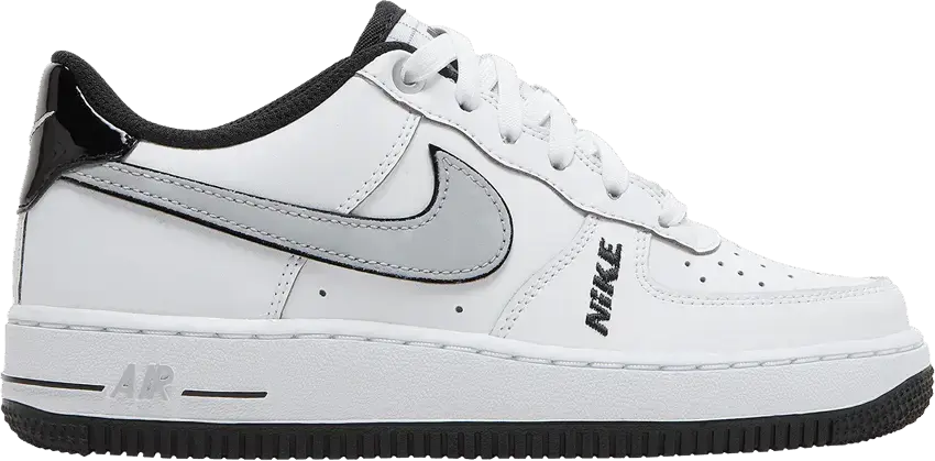  Nike Air Force 1 Low LV8 White Wolf Grey Black (GS)