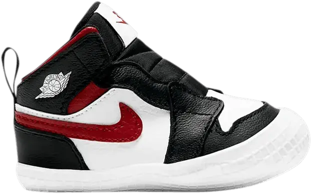  Jordan 1 Crib Bootie Black White Gym Red (I)