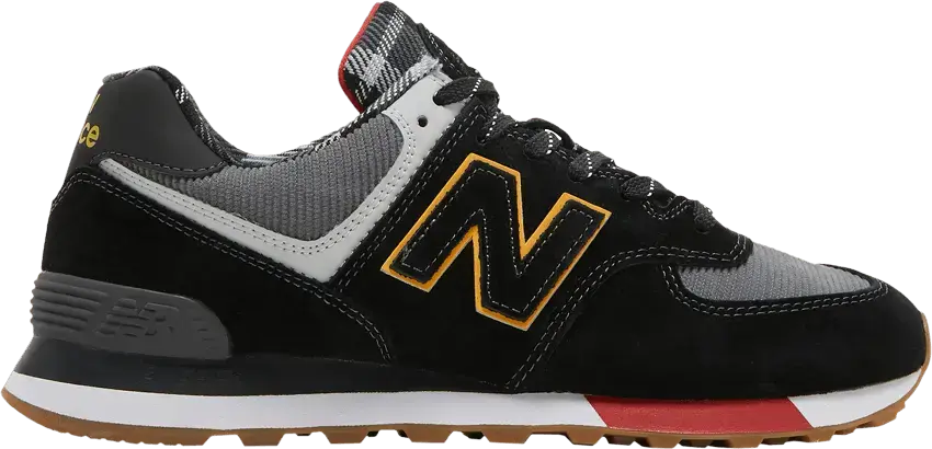  New Balance 574 Black Team Red