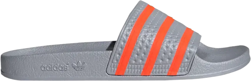  Adidas Adilette Slide &#039;Halo Silver Solar Red&#039;