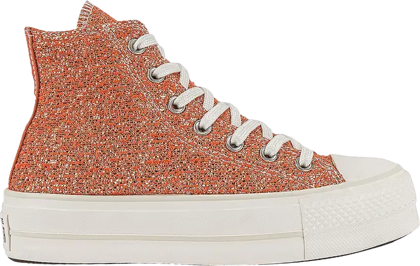  Converse Chuck Taylor All Star Lift Hi Metallic Shimmer Healing Clay (Women&#039;s)