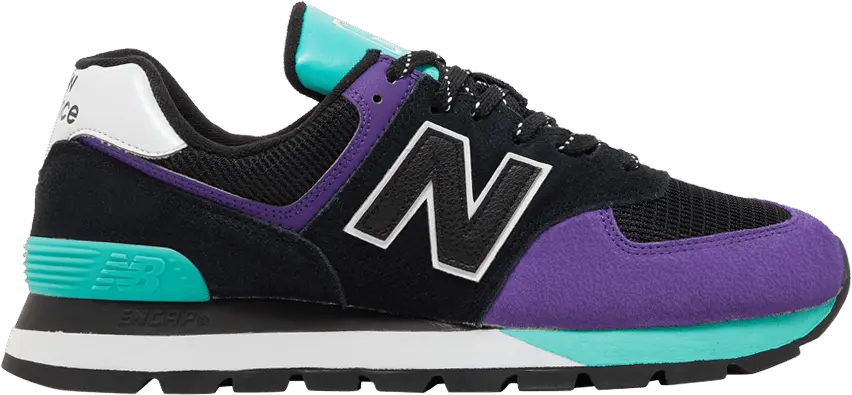  New Balance 574 Rugged Black Prism Purple