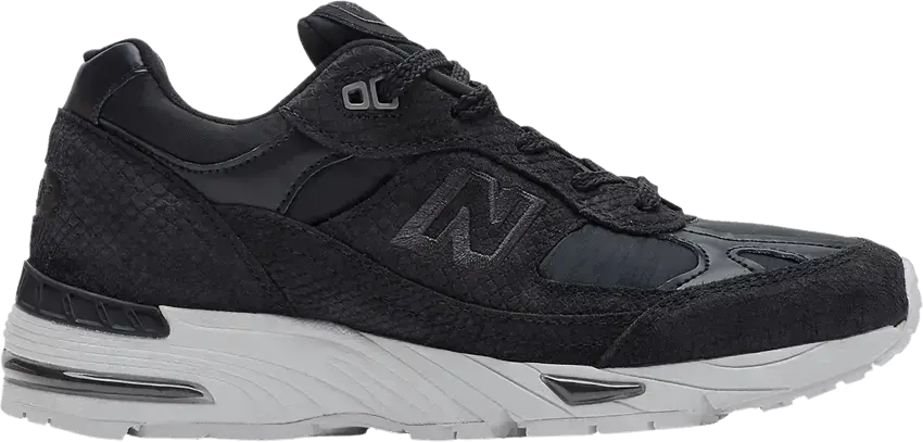  New Balance 991 Made in England Black Reptile (Women&#039;s)