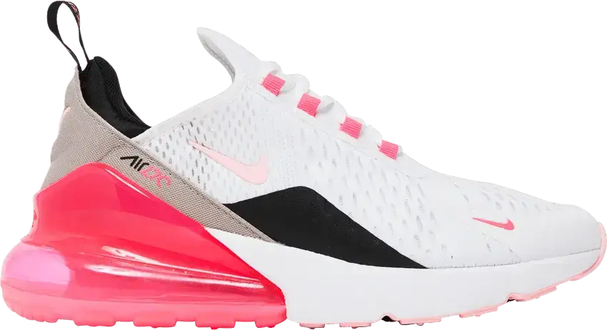  Nike Air Max 270 Essential White Pink Black (Women&#039;s)