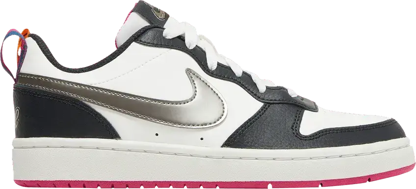  Nike Court Borough Low 2 Off Noir Pink Prime (GS)