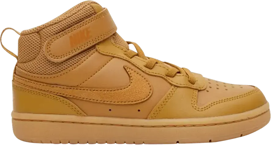  Nike Court Borough Mid 2 Wheat Black Gum Light Brown (GS)