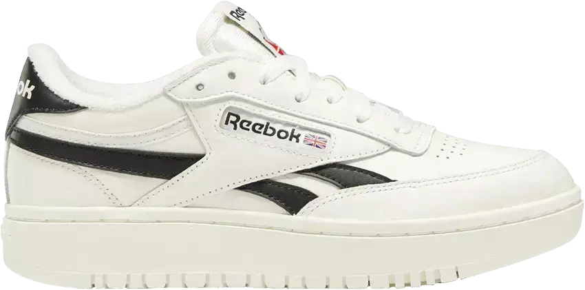  Reebok Wmns Club C Double &#039;Chalk Black&#039;