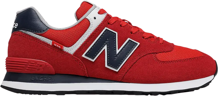  New Balance 574 4E Wide &#039;Team Red&#039;