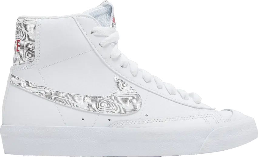  Nike Blazer Mid 77 White Logo Print (GS)