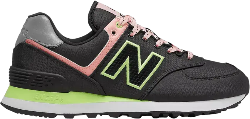  New Balance Wmns 574 2E Wide &#039;Black Cloud Pink&#039;