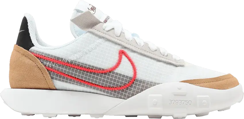  Nike Waffle Racer 2X White Bright Crimson (Women&#039;s)