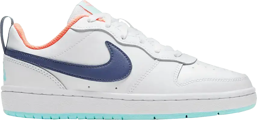  Nike Court Borough Low 2 White Navy (GS)