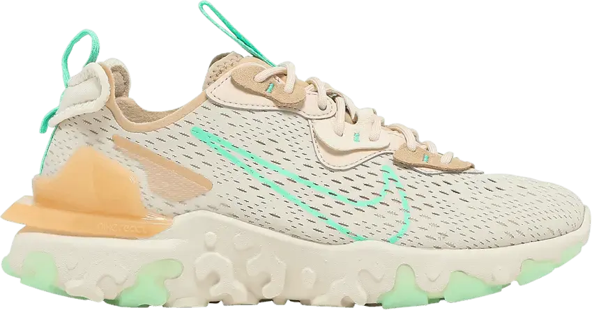  Nike React Vision Pearl White Green Glow (Women&#039;s)