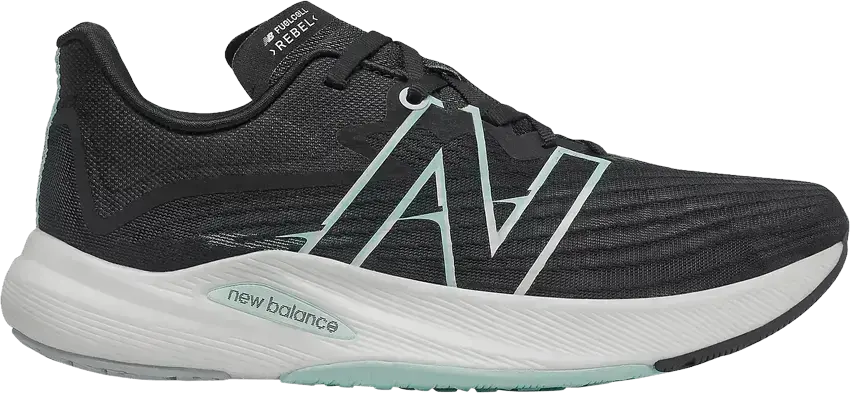  New Balance FuelCell Rebel v2 Black White Mint (Women&#039;s)