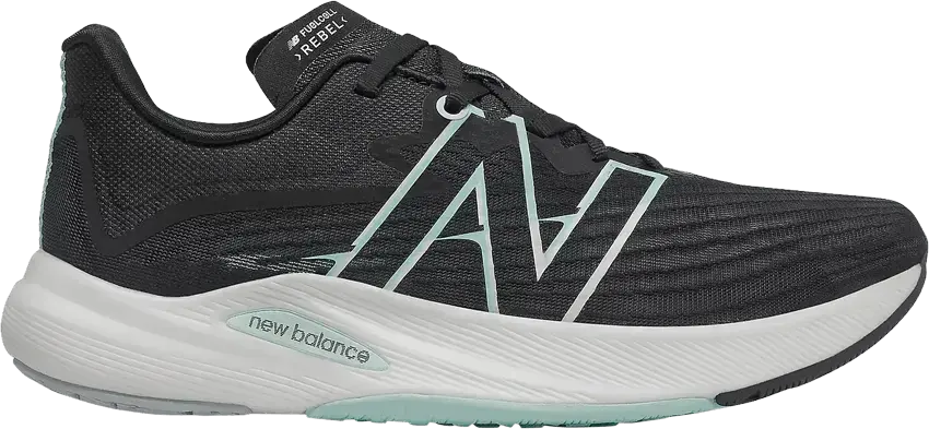  New Balance Wmns FuelCell Rebel v2 Wide &#039;Black White Mint&#039;