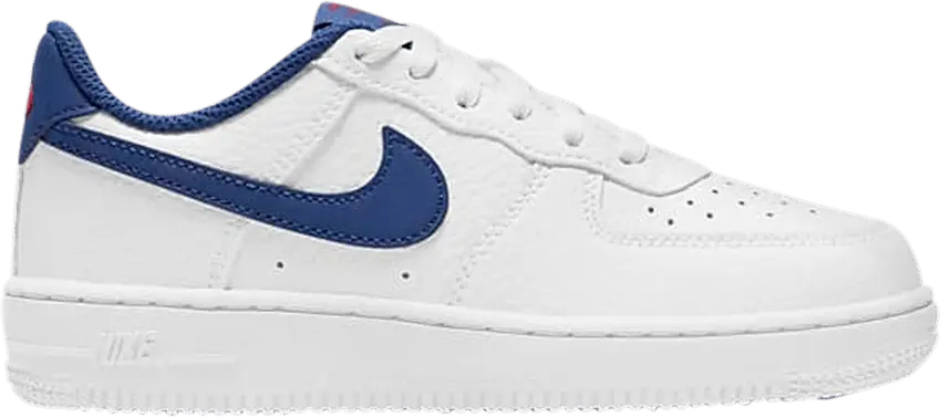  Nike Air Force 1 Low White Deep Royal Blue University Red (PS)