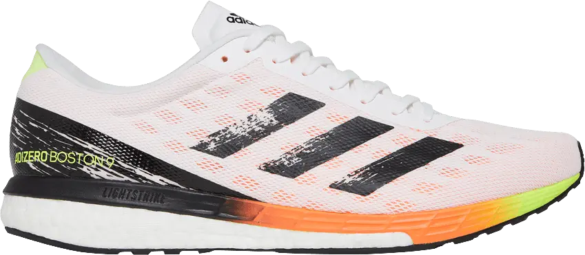  Adidas Adizero Boston 9 &#039;White Screaming Orange&#039;
