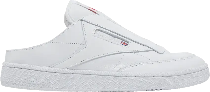  Reebok Club C Laceless Mule Triple White