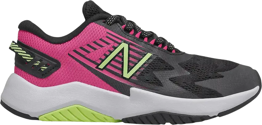  New Balance Rave Run Big Kid Wide &#039;Black Pink Glow&#039;